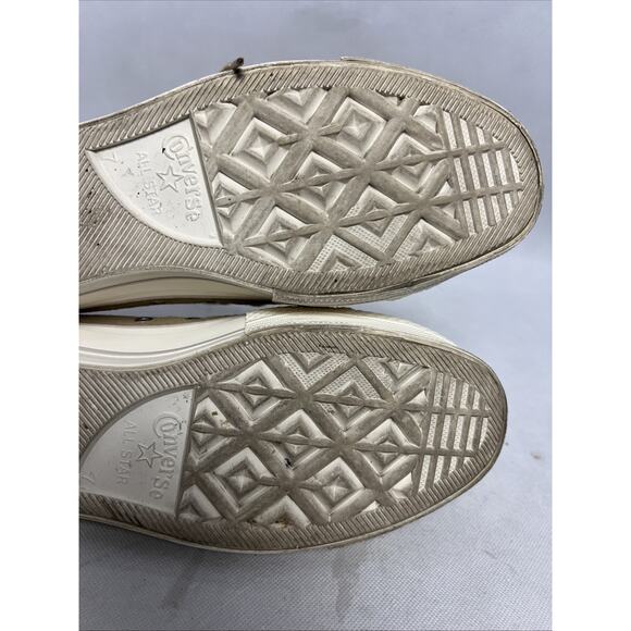 Converse Chuck Taylor All Star Lift Shoes Womens Size 9 Tan Suede Platform - Picture 13 of 13